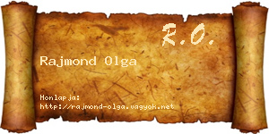 Rajmond Olga névjegykártya