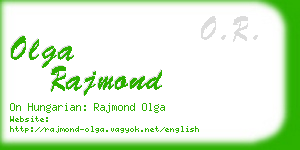 olga rajmond business card